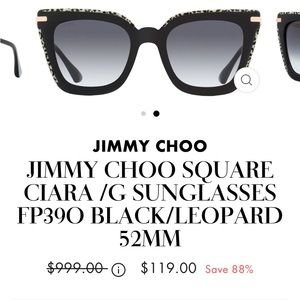 Jimmy Choo Ciara Square Sunglasses 52mm